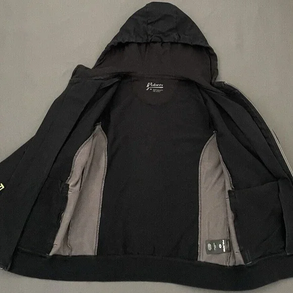 Polaris Jacket Womens Medium Black Gray Full Zip Hoodie Sweatshirt Long Sleeve - Picture 6 of 12